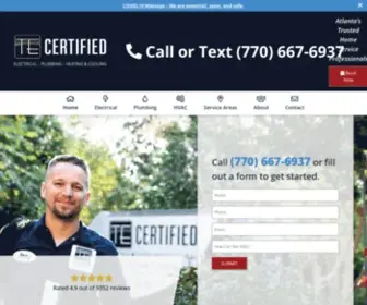 Tecertifiedelectricians.com(TE Certified) Screenshot