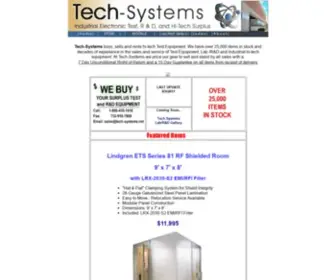 Tech-SYstems.net(Tech-Systems Electronics buys and sells used test equipment, Lab/R&D, and industrial hi-tech devices) Screenshot