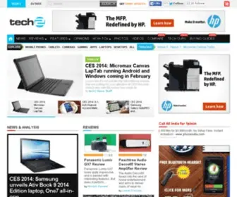 Tech2.com(Technology News) Screenshot