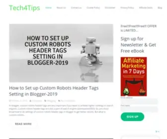 Tech4Tips.com(Best knowledge about Blogging) Screenshot