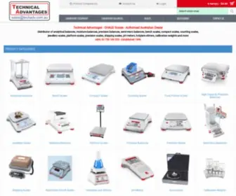 Techadv.com.au(OHAUS Scales and Laboratory Balances) Screenshot