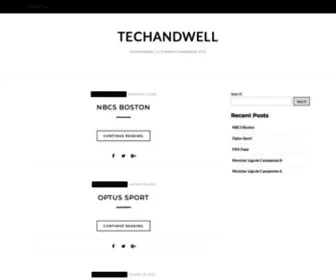 Techandwell.xyz(Techandwell is a Sports Streaming site) Screenshot