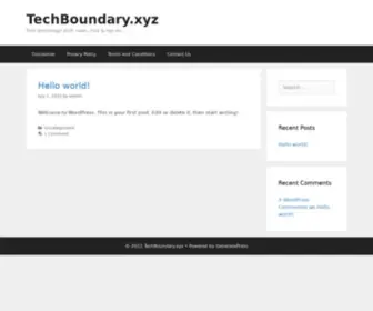 Techboundary.xyz(Find technology stuff) Screenshot