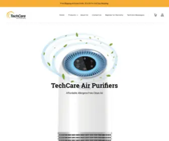 Techcareairpurifiers.com(TechCare Air Purifiers use HEPA filters only. high) Screenshot