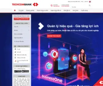 Techcombank.com.vn(Ngân hàng TMCP Kỹ thương Việt Nam) Screenshot