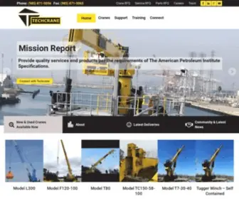Techcrane.com(Marine Crane Manufacturers) Screenshot