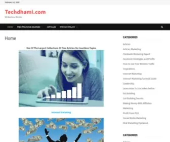 Techdhami.com(The Easiest Ways to Make Money While You Sleep) Screenshot