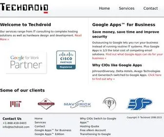 Techdroid.com(Boston IT Consulting Services and Google Apps for Business by Techdroid) Screenshot