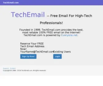 Techemail.com(Tech Email) Screenshot