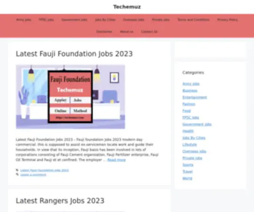 Techemuz.com(Find More Jobs Techemuz) Screenshot