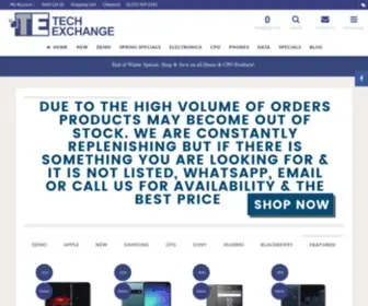 Techexchange.co.za(Shop Unbeatable Deals on Demo & Certified Pre) Screenshot