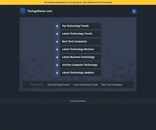 Techgatherer.com(Technology News Combinator) Screenshot