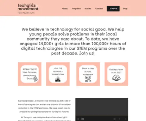 Techgirlsmovement.org(Tech Girls Movement Foundation) Screenshot