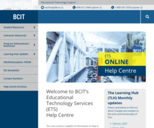 Techhelpbcit.ca(BCIT Tech Help) Screenshot