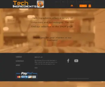 Techingredients.com(Tech Ingredients) Screenshot