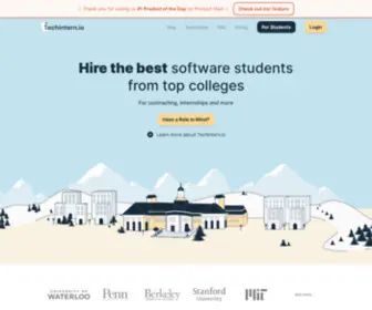 Techintern.io(We connect top students from the University) Screenshot