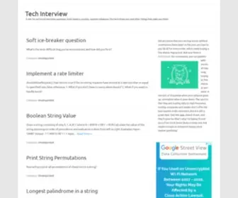 Techinterview.org(A site for technical interview questions) Screenshot