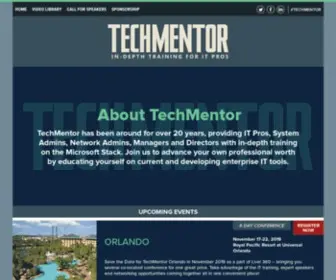 Techmentorevents.com(In-Depth Training For IT Pros) Screenshot