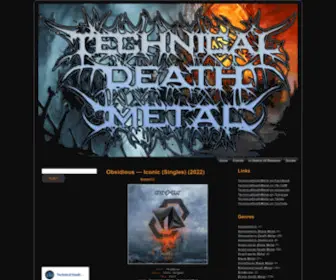 Technicaldeathmetal.org(Technical Death Metal) Screenshot