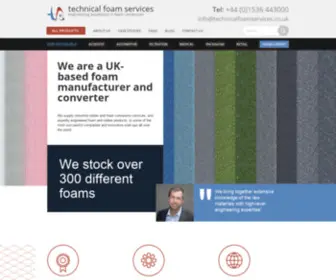 Technicalfoamservices.co.uk(Foam Manufacturer and Converter) Screenshot
