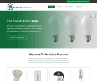 Technicalprecision.com(Manufacturer and distributor of lighting and battery products) Screenshot