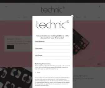 Techniccosmetics.com(Technic Cosmetics) Screenshot
