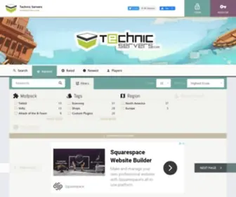 Technicservers.com(Technic Servers) Screenshot