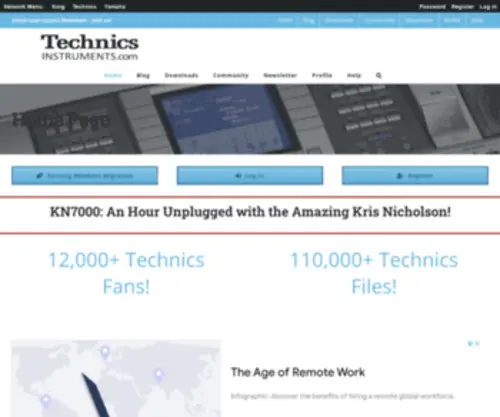 Technicskeyboard.com(Technics Keyboards) Screenshot