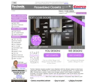 Technikclosets.com(Technik Closets from Costco) Screenshot