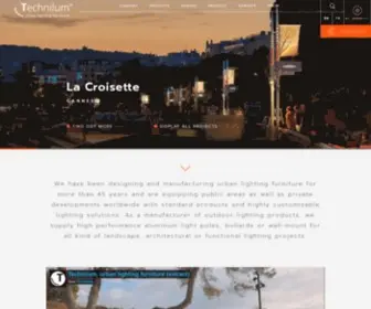 Technilum.com(Concepteur et Fabricant de mobilier urbain d'éclairage en aluminium) Screenshot
