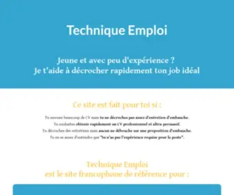 Technique-Emploi.com(Technique Emploi) Screenshot