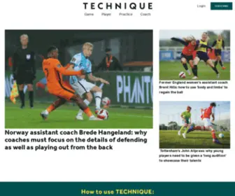 Techniquejournal.com(TECHNIQUE. Continue your professional development in football coaching) Screenshot