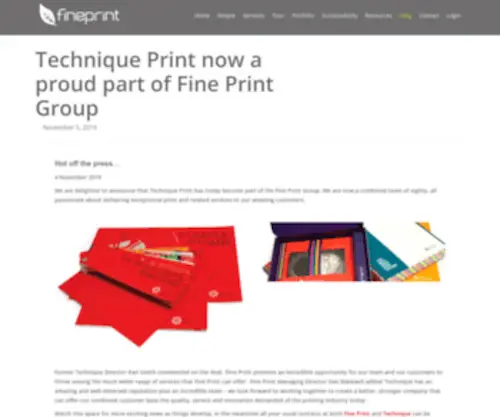 Techniqueprint.co.uk(Fine Print Services Ltd) Screenshot