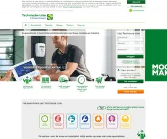 Technischeunie.com(De technische groothandel voor installateurs) Screenshot