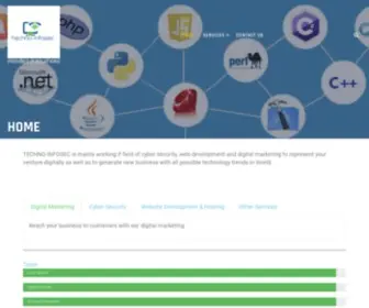 Techno-Infosec.co.in(Cyber security & Digital Marketing Services) Screenshot