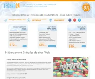Techno24.net(Hébergement site WEB) Screenshot