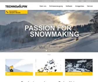 Technoalpin.com(Beschneiungsanlagen & Schneekanonen) Screenshot