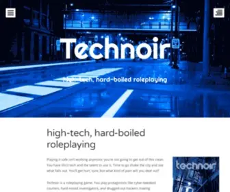 Technoirrpg.com(High-tech, hard-boiled roleplaying) Screenshot