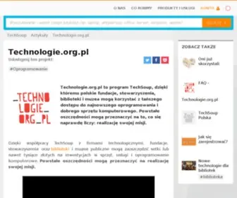 Technologie.org.pl(TechSoup Portal) Screenshot