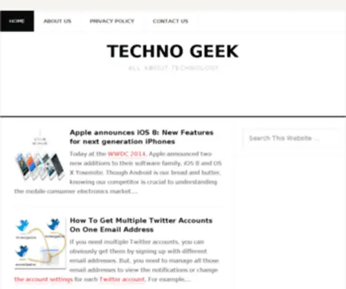 Technologygeek.in(Techno Geek) Screenshot