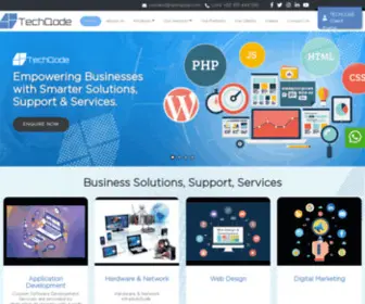 TechqOde.com(IT Solutions Company) Screenshot