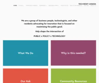 Techresetcanada.org(Tech Reset Canada) Screenshot