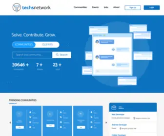 Techs.network(Global Community Platform that includescommunities (Technologies) Screenshot