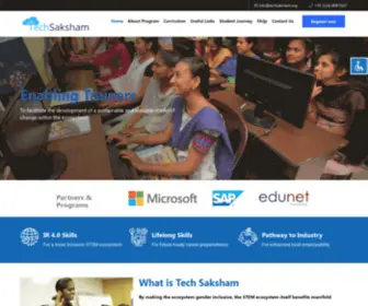 Techsaksham.org(CSR initiative by Microsoft and SAP) Screenshot