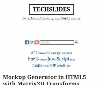 Techslides.com(Data, Maps, Usability, and Performance) Screenshot