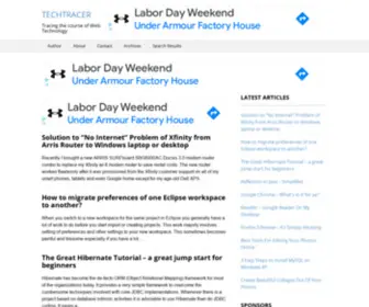 Techtracer.com(Tracing the course of Web Technology) Screenshot