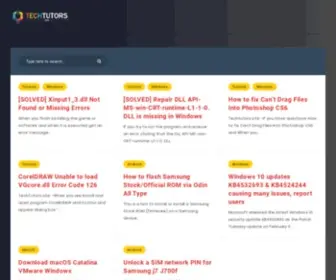 Techtutors.site(Simple Solutions for Tech Problems) Screenshot