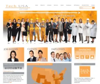 Techusa.net(Tech USA is a leading staffing agency) Screenshot