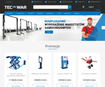 Techwar.pl(Producent i dystrybutor narzędzi i wyposażenia warsztatów) Screenshot