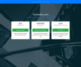 Techwiki.com(Domain name registration) Screenshot